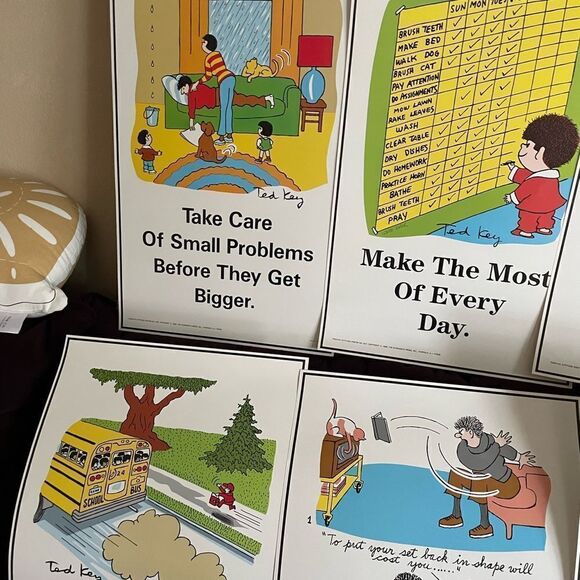 Positive Attitude 1980’s Posters Inspirational Good Deeds set of 6!! - Picture 11 of 14